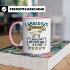Labrador Tasse 5 Sterne Bewertung, lustiger Spruch für Hunde – Rosa [farbe:rosa]
