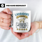 Labrador Tasse 5 Sterne Bewertung, lustiger Spruch für Hunde – Weiß [farbe:weiß]