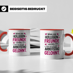 Kollegen Tasse mit Spruch: Wenn aus Kollegen Freunde werden, Arbeitskollegin, Jobwechsel Geschenkidee, Büro Kollegenabschied