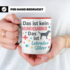 Labrador Tasse mit Spruch Hundesabber ist Labrador Glitzer.  – Rot [farbe:rot]