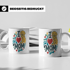 Golden Retriever Tasse für Hundemama, I Love Mom Spruch, Ges – Weiß [farbe:weiß]