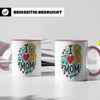 Golden Retriever Tasse für Hundemama, I Love Mom Spruch, Ges – Rosa [farbe:rosa]