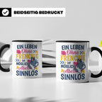 Frenchie Tasse mit Spruch Leben ohne Frenchie sinnlos, Gesch – Schwarz [farbe:schwarz]
