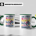 Frenchie Tasse mit Spruch Leben ohne Frenchie sinnlos, Gesch – Grün [farbe:grün]