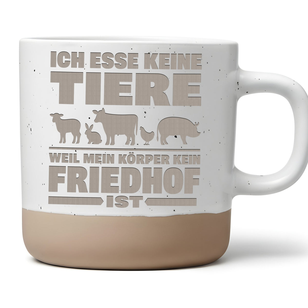 Vegan Tasse Ich Esse Keine Tiere - Geschenk für Vegetarier - Mein Körp – Bild 1
