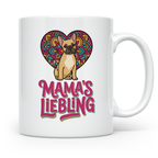 Französische Bulldogge Tasse mit Spruch Mama's Liebling, Fre – Weiß [farbe:weiß]