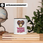 Französische Bulldogge Tasse mit Spruch Mama's Liebling, Fre – Schwarz [farbe:schwarz]
