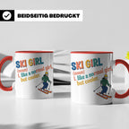 Ski Girl Tasse lustig, Definition Skifahrerin Kaffeebecher,  – Rot [farbe:rot]