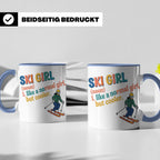 Ski Girl Tasse lustig, Definition Skifahrerin Kaffeebecher,  – Blau [farbe:blau]