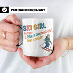 Ski Girl Tasse lustig, Definition Skifahrerin Kaffeebecher,  – Weiß [farbe:weiß]