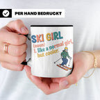 Ski Girl Tasse lustig, Definition Skifahrerin Kaffeebecher,  – Schwarz [farbe:schwarz]