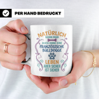 Französische Bulldogge Tasse mit Spruch Ohne Frenchie Leben  – Weiß [farbe:weiß]