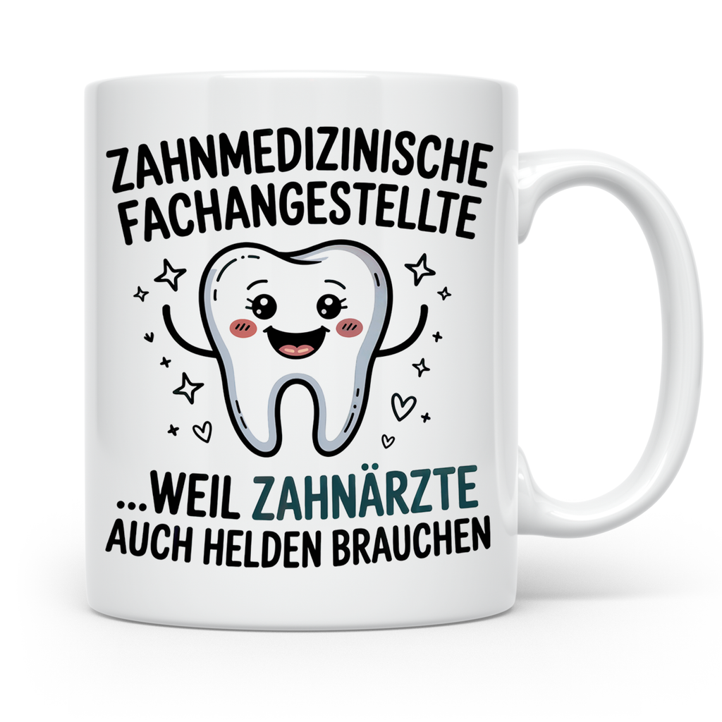 Zahnmedizinische Fachangestellte Tasse - ZFA Held - Zahnarzt Helfer - Geschenkidee für Zahnarzthelferin - Zahnarztpraxis Mitarbeiter