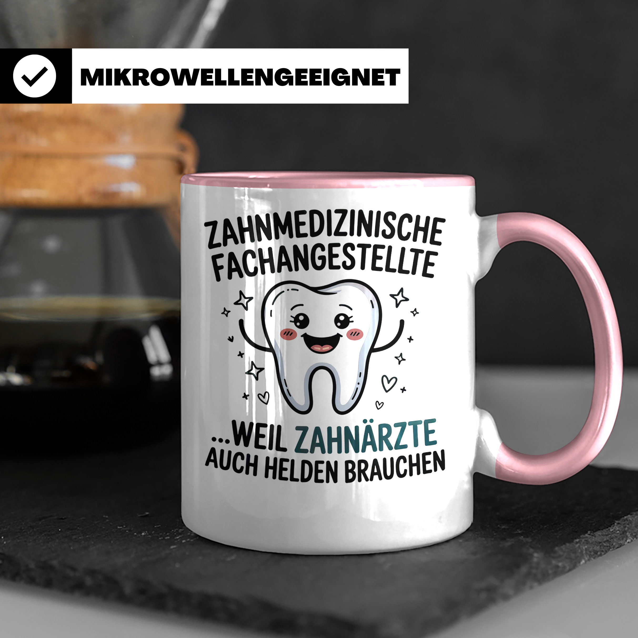 Zahnmedizinische Fachangestellte Tasse - ZFA Held - Zahnarzt Helfer - Geschenkidee für Zahnarzthelferin - Zahnarztpraxis Mitarbeiter