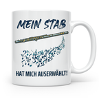 Querflöte Tasse Mein Stab hat mich auserwählt, lustiges Gesc – Weiß [farbe:weiß]