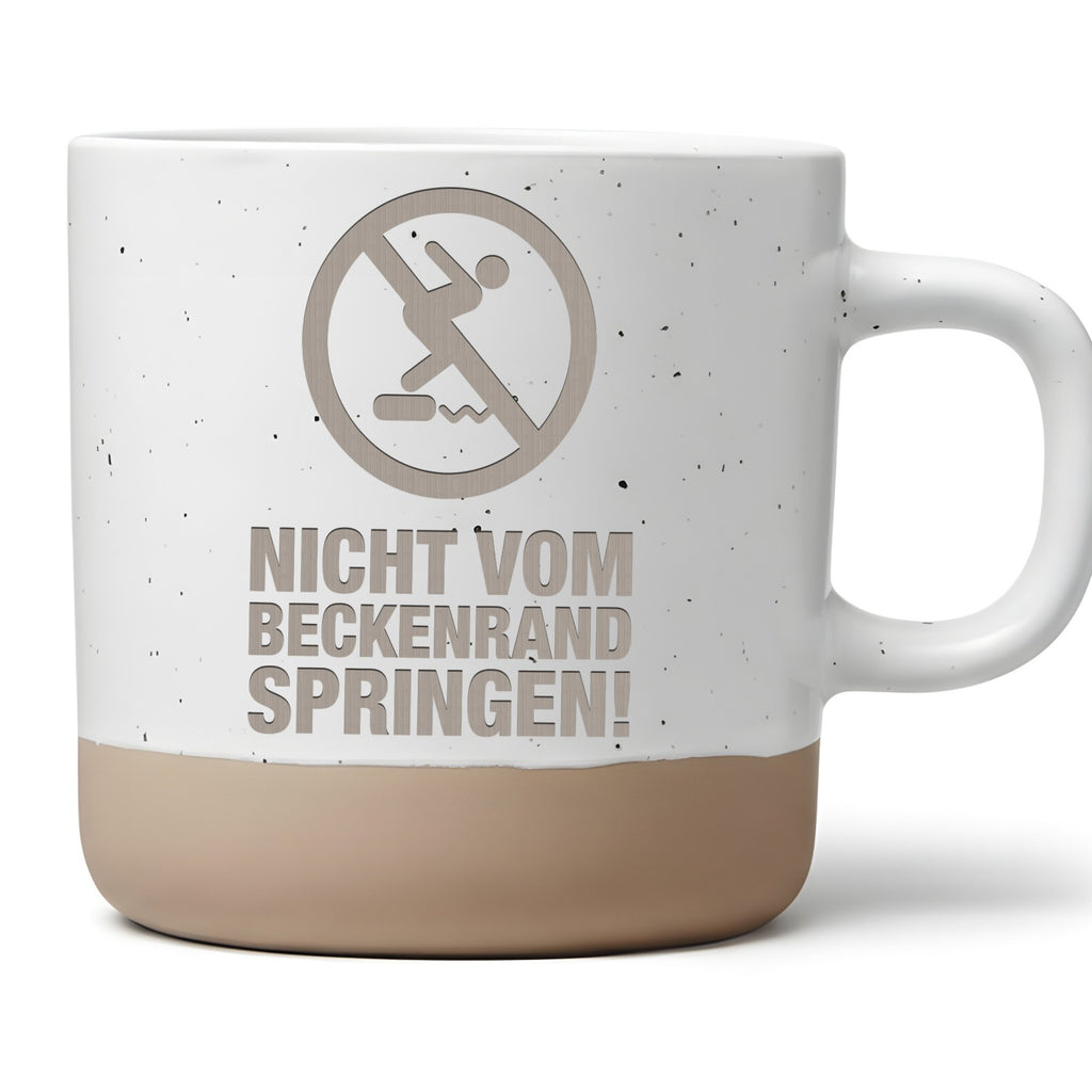 Beckenrand Tasse Nicht Vom Springen - Lustiges Kackendes Geschenk für  – Bild 1