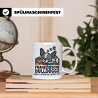 Französische Bulldogge Tasse mit Spruch kleiner Schnarcher g – Weiß [farbe:weiß]