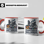 Französische Bulldogge Tasse mit Spruch kleiner Schnarcher g – Rot [farbe:rot]
