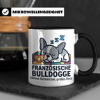 Französische Bulldogge Tasse mit Spruch kleiner Schnarcher g – Schwarz [farbe:schwarz]