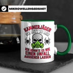 Kammerjäger Tasse lustig mit Spruch Schädlingsbekämpfer Kaff – Grün [farbe:grün]