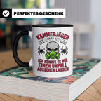 Kammerjäger Tasse lustig mit Spruch Schädlingsbekämpfer Kaff – Schwarz [farbe:schwarz]