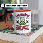 Kammerjäger Tasse lustig mit Spruch Schädlingsbekämpfer Kaff – Rot [farbe:rot]