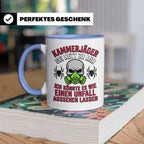 Kammerjäger Tasse lustig mit Spruch Schädlingsbekämpfer Kaff – Blau [farbe:blau]