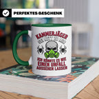 Kammerjäger Tasse lustig mit Spruch Schädlingsbekämpfer Kaff – Grün [farbe:grün]