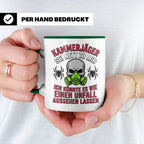 Kammerjäger Tasse lustig mit Spruch Schädlingsbekämpfer Kaff – Grün [farbe:grün]