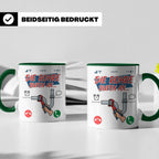 Klempner Tasse mit Spruch Die Rohre rufen an, Geschenk für I – Grün [farbe:grün]