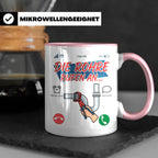 Klempner Tasse mit Spruch Die Rohre rufen an, Geschenk für I – Rosa [farbe:rosa]
