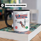Klempner Tasse mit Spruch Die Rohre rufen an, Geschenk für I – Schwarz [farbe:schwarz]