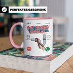 Klempner Tasse mit Spruch Die Rohre rufen an, Geschenk für I – Rosa [farbe:rosa]
