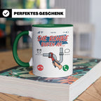 Klempner Tasse mit Spruch Die Rohre rufen an, Geschenk für I – Grün [farbe:grün]