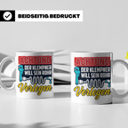 Klempner Tasse mit Spruch 'Will sein Rohr verlegen' lustig G – Weiß [farbe:weiß]