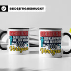 Klempner Tasse mit Spruch 'Will sein Rohr verlegen' lustig G – Schwarz [farbe:schwarz]