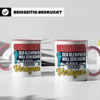 Klempner Tasse mit Spruch 'Will sein Rohr verlegen' lustig G – Rosa [farbe:rosa]