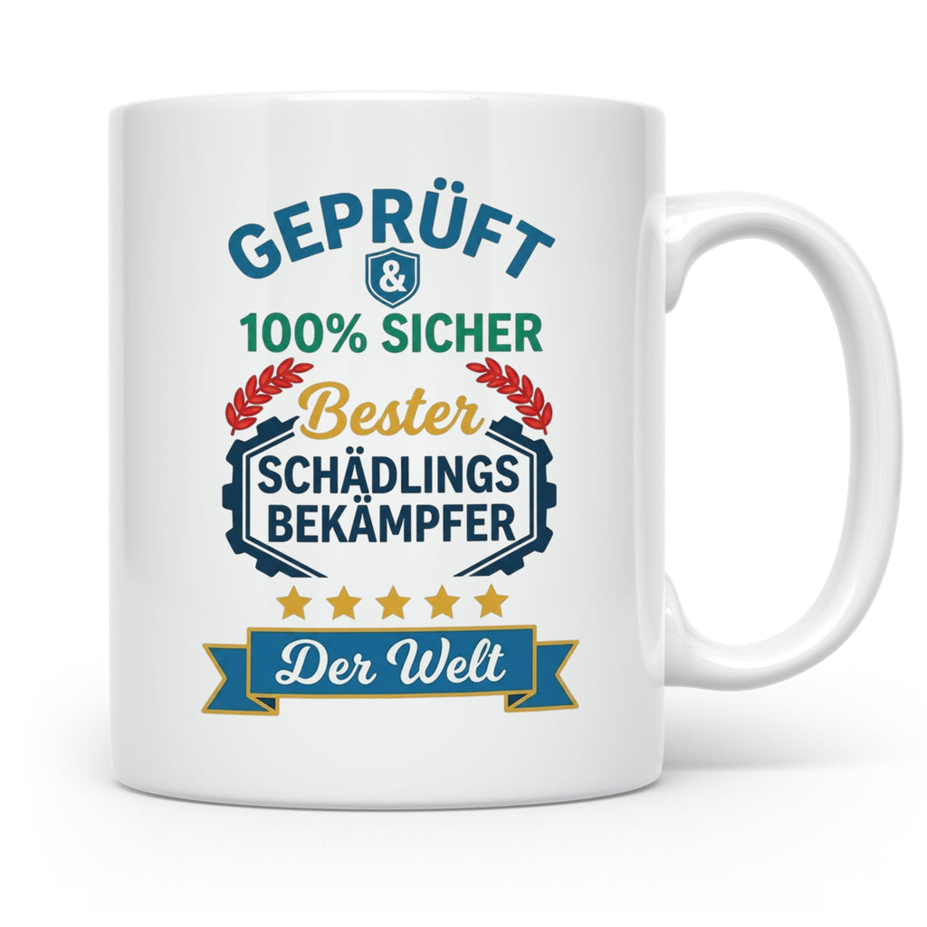 Schädlingsbekämpfer Tasse Geschenk für Kammerjäger, Bester d – Weiß [farbe:weiß]