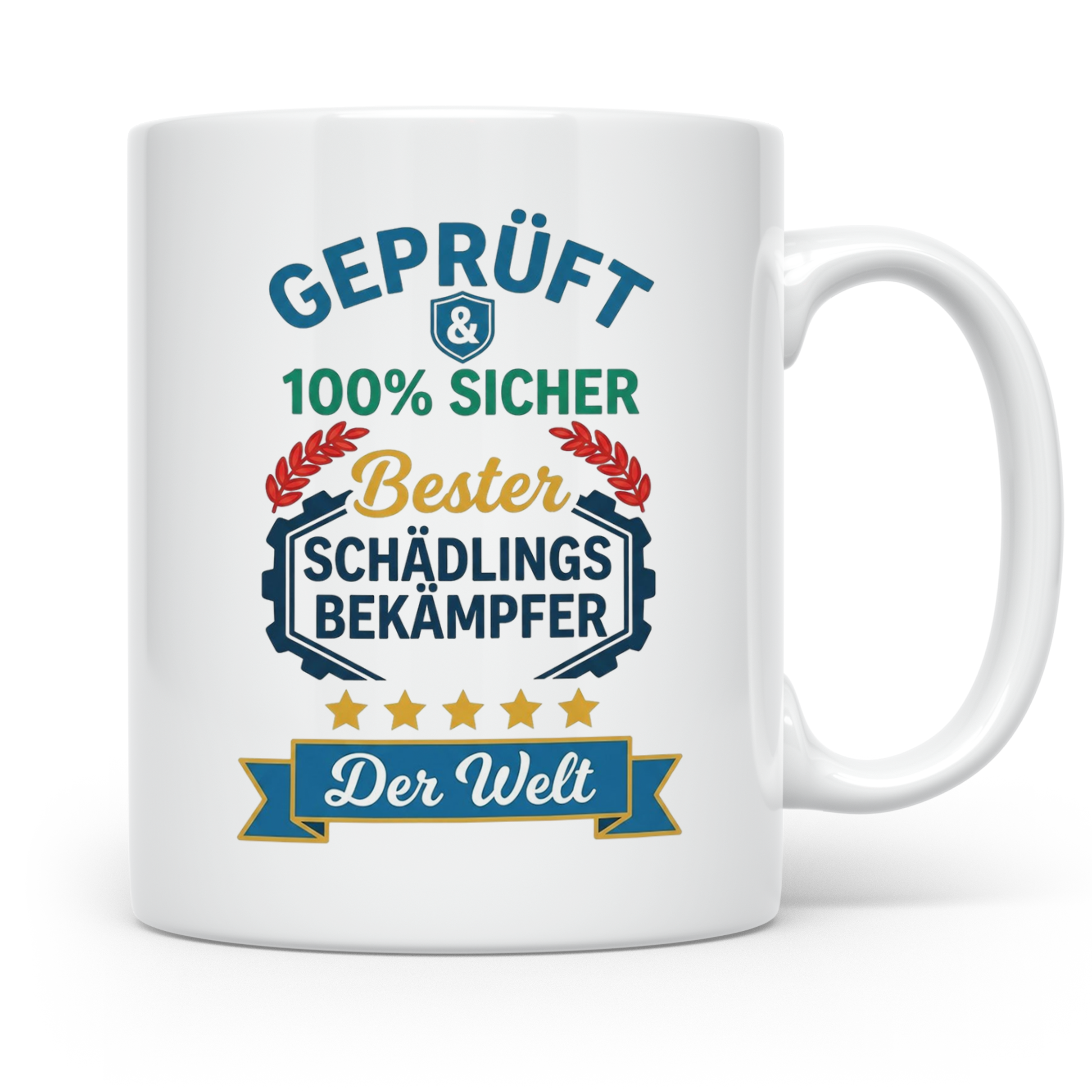 Schädlingsbekämpfer Tasse Geschenk für Kammerjäger, Bester d – Weiß [farbe:weiß]