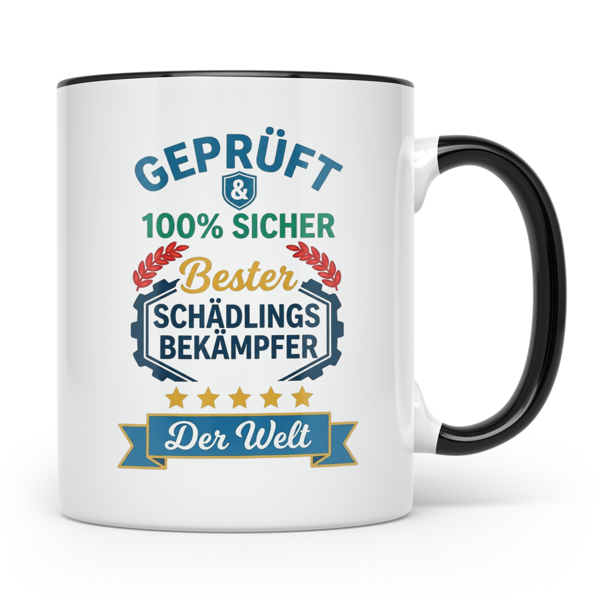 Schädlingsbekämpfer Tasse Geschenk für Kammerjäger, Bester d – Schwarz [farbe:schwarz]