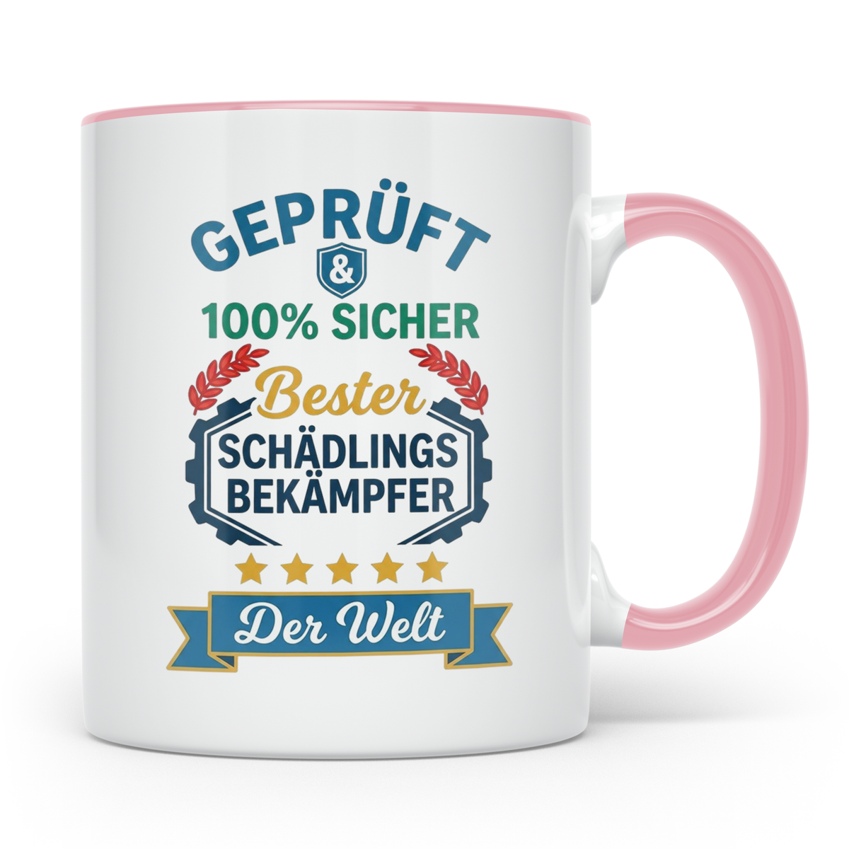 Schädlingsbekämpfer Tasse Geschenk für Kammerjäger, Bester d – Rosa [farbe:rosa]