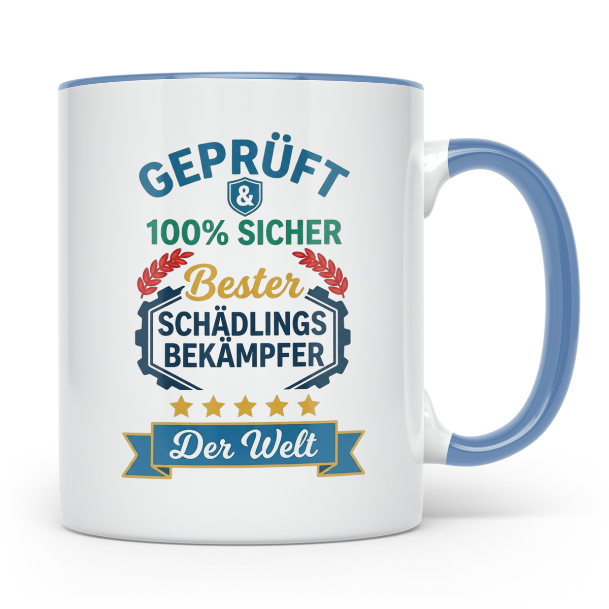 Schädlingsbekämpfer Tasse Geschenk für Kammerjäger, Bester d – Blau [farbe:blau]