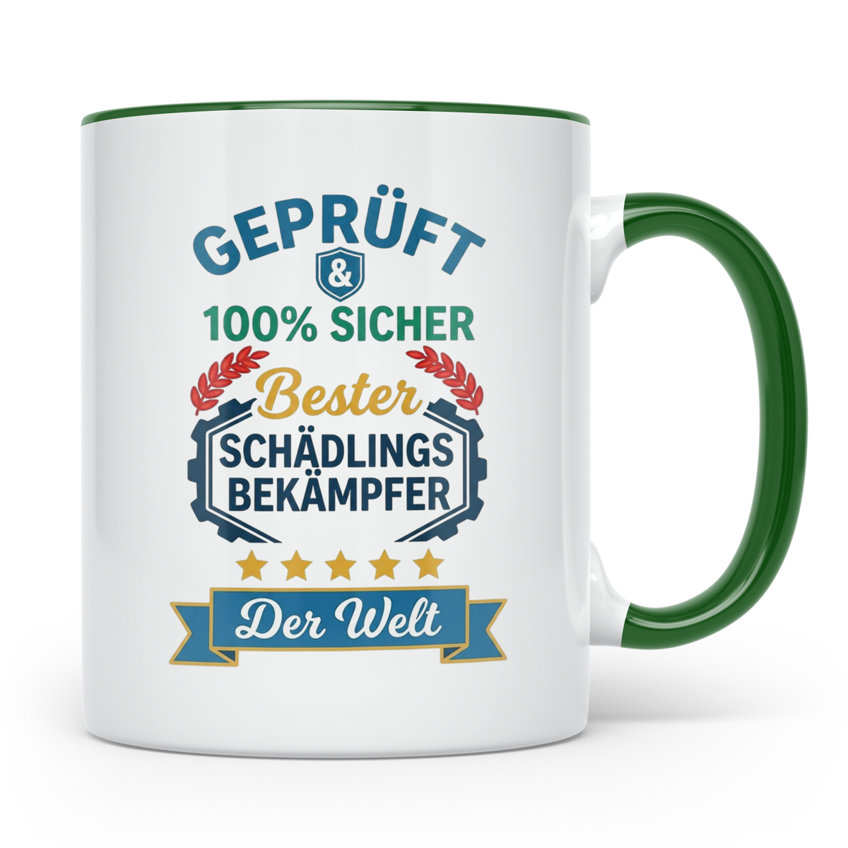 Schädlingsbekämpfer Tasse Geschenk für Kammerjäger, Bester d – Grün [farbe:grün]