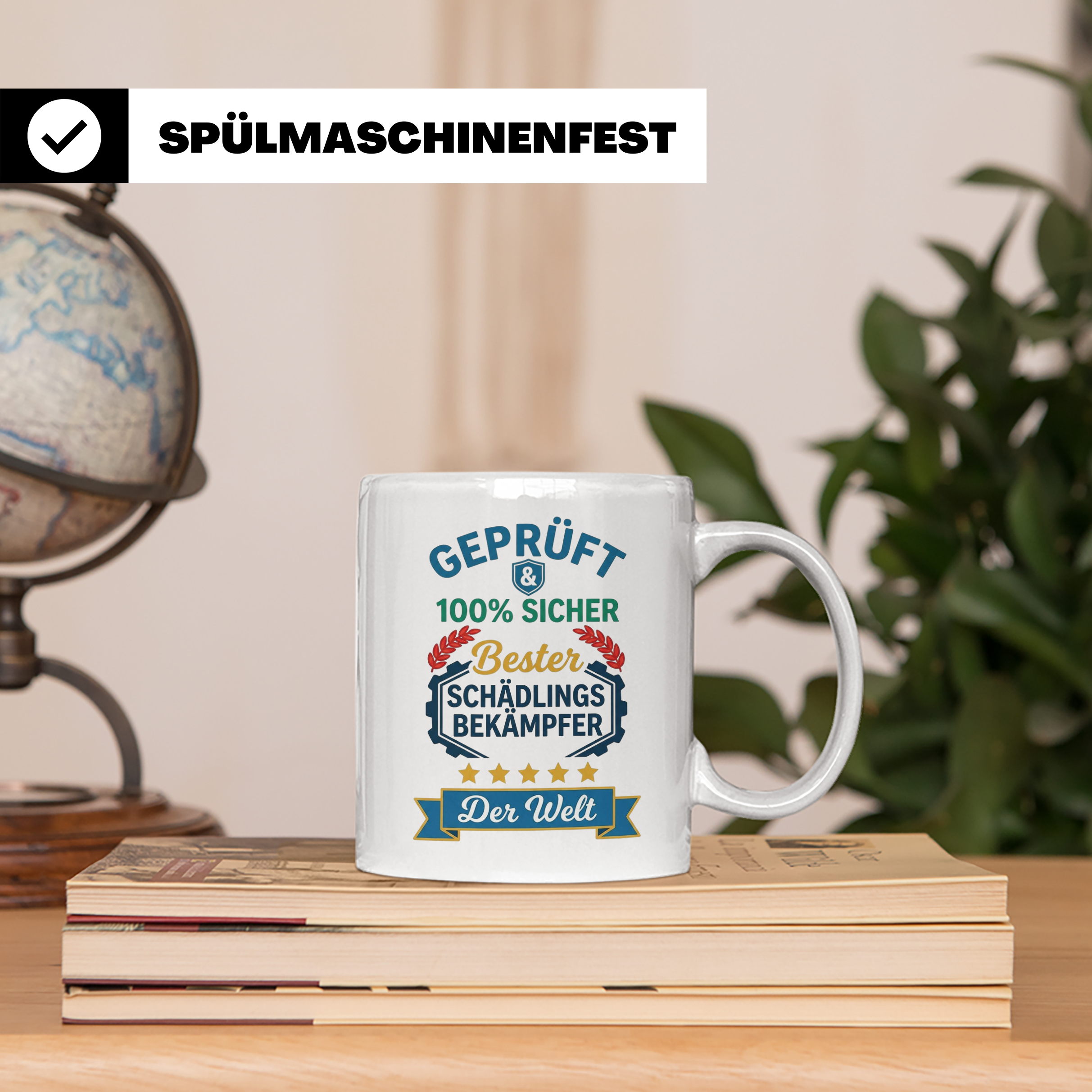 Schädlingsbekämpfer Tasse Geschenk für Kammerjäger, Bester d – Weiß [farbe:weiß]