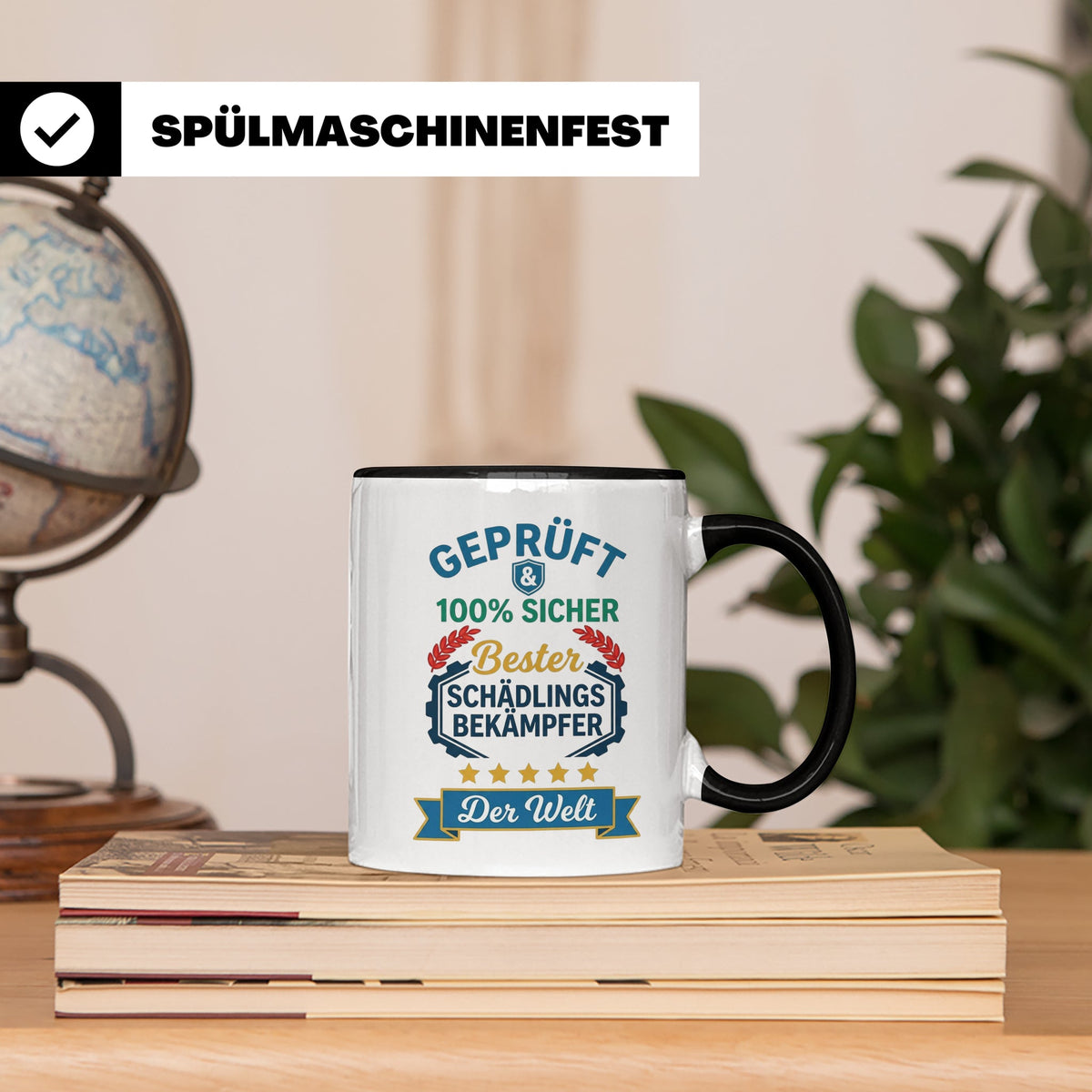 Schädlingsbekämpfer Tasse Geschenk für Kammerjäger, Bester d – Schwarz [farbe:schwarz]