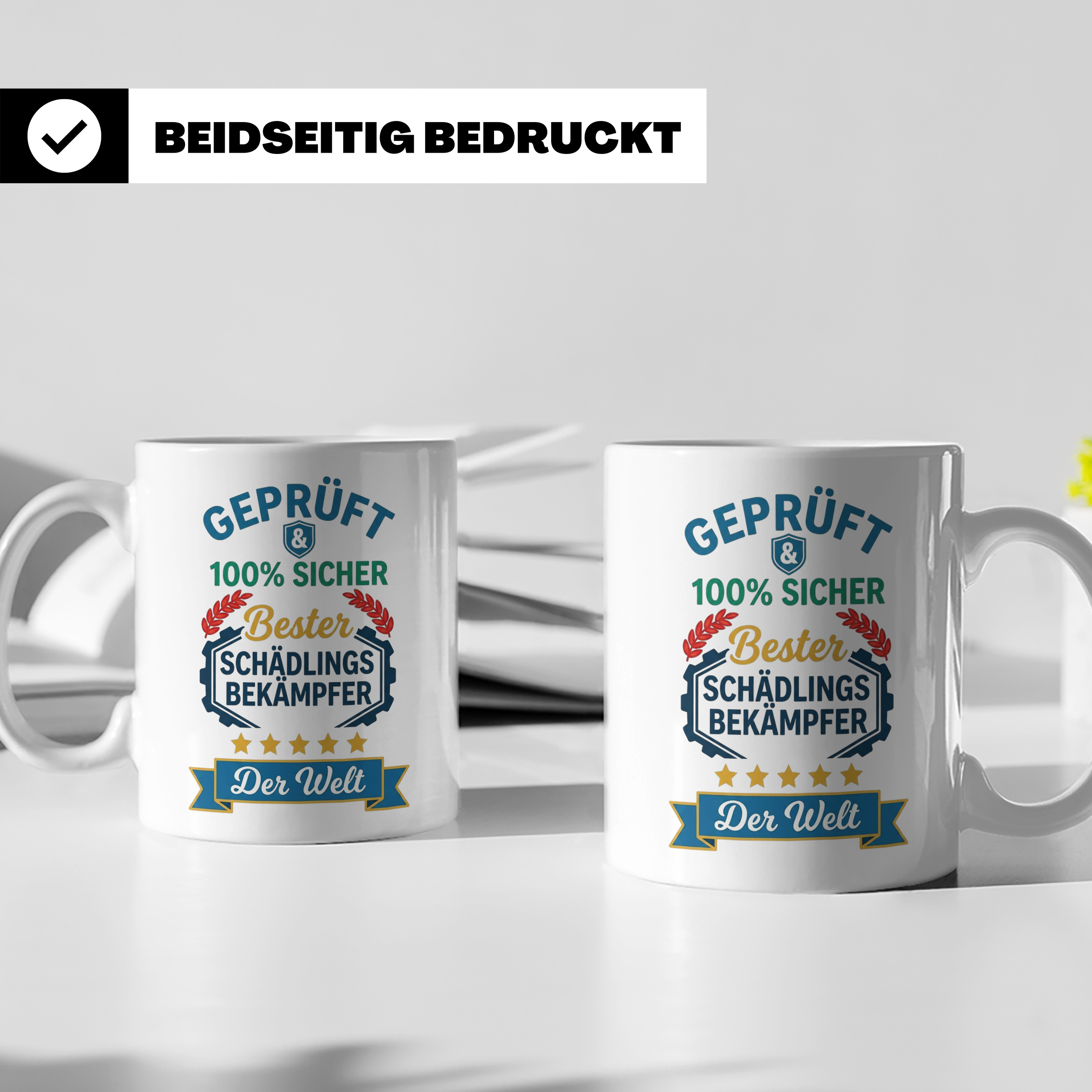 Schädlingsbekämpfer Tasse Geschenk für Kammerjäger, Bester d – Weiß [farbe:weiß]
