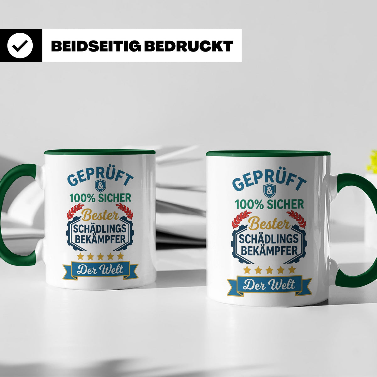 Schädlingsbekämpfer Tasse Geschenk für Kammerjäger, Bester d – Grün [farbe:grün]