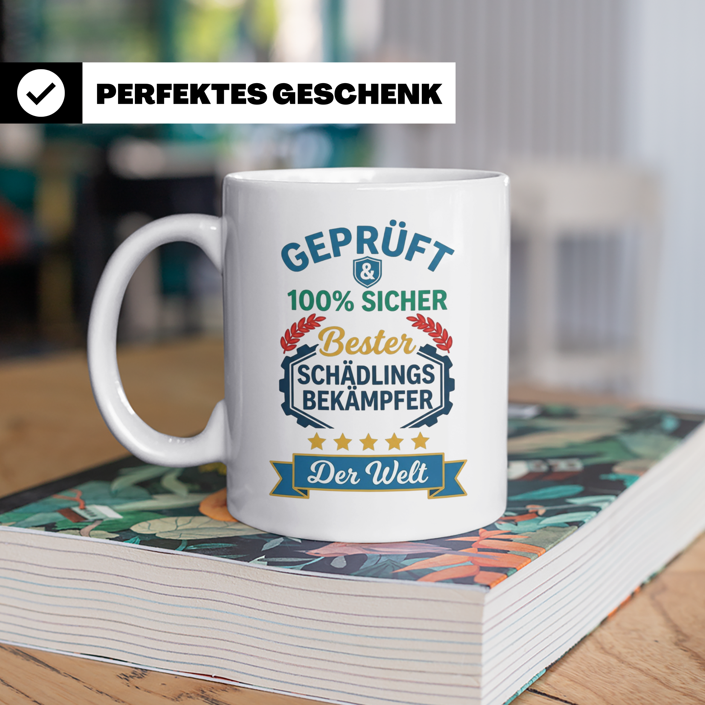 Schädlingsbekämpfer Tasse Geschenk für Kammerjäger, Bester d – Weiß [farbe:weiß]
