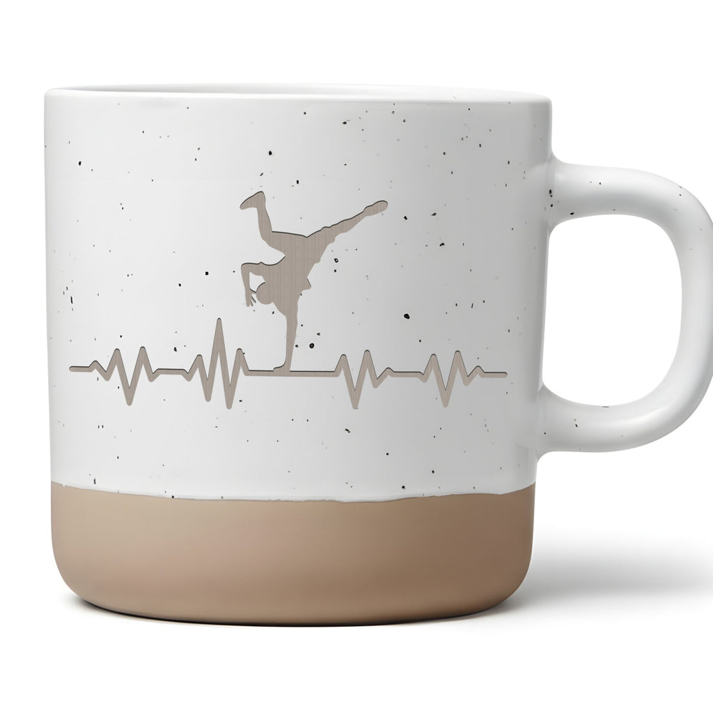 Breakdance Tasse Herzschlag - Lustiges Geschenk für Tänzer - B-Boy Hip – Bild 1