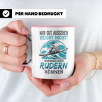 Ruderer Tasse mit Spruch Nur gut aussehen reicht nicht | Ges – Rosa [farbe:rosa]